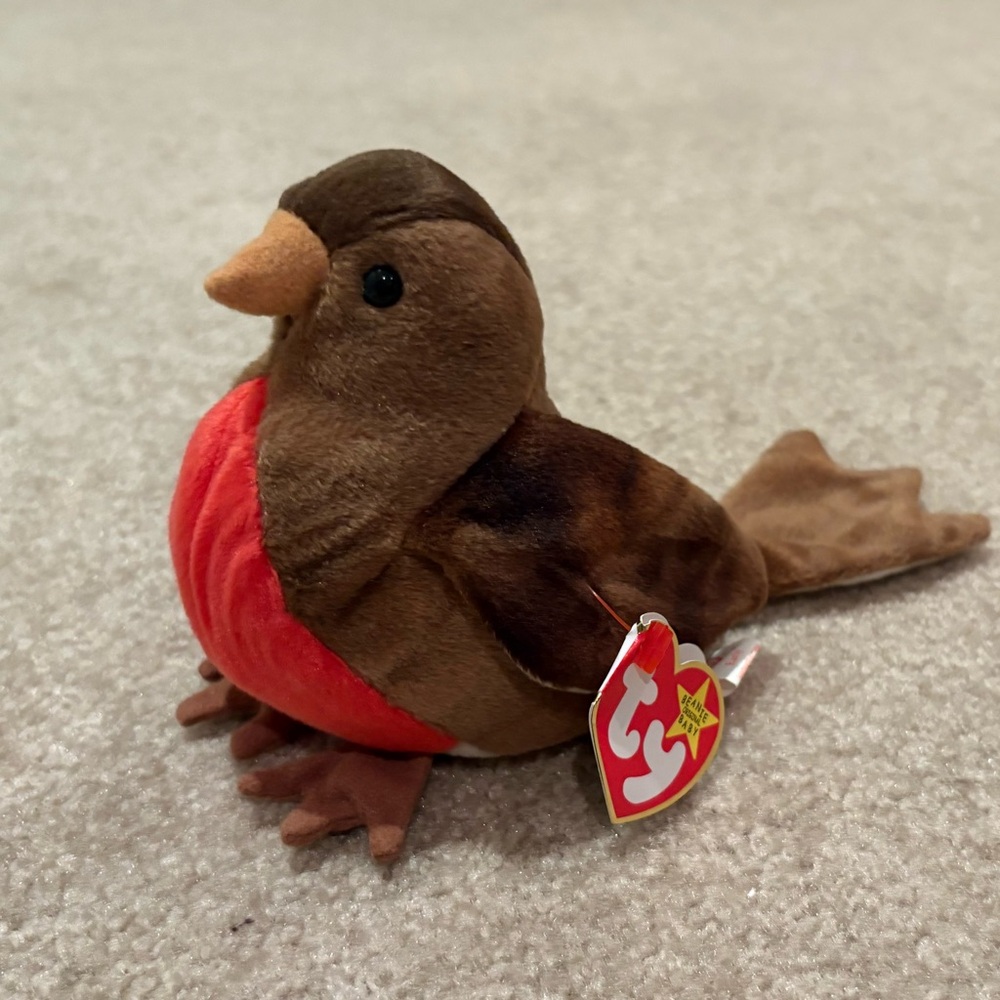 NWT, Vintage 1997 ‘Early’ the Robin Beanie Baby by Ty Inc.